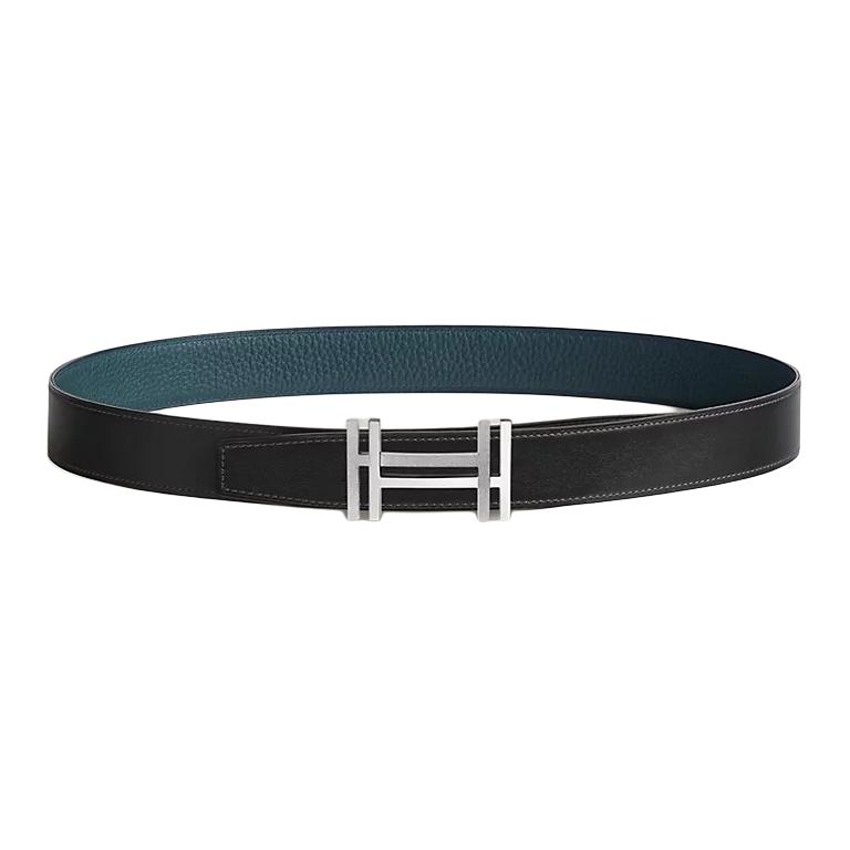 Lookbook Tali Pinggang Kulit HERMES Buckle Perak Blok H 3.2cm H066050CK05-H073967CAAD