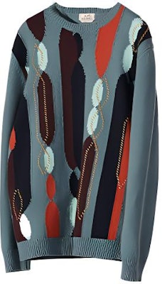 HERMES 藍色拼色羊絨毛衣套頭衫。 H167180HA3K Buy HERMES 藍色拼色羊絨毛衣套頭衫。 H167180HA3K