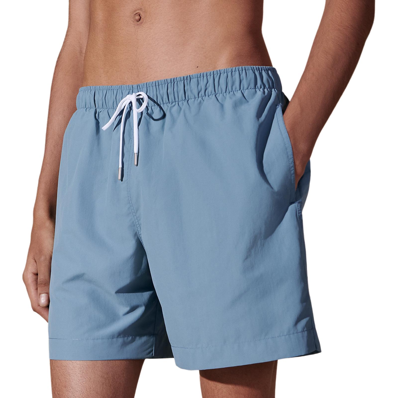 Shop HERMES Seluar Renang Biru Sulaman dengan Tali Serut H458100H25GSM