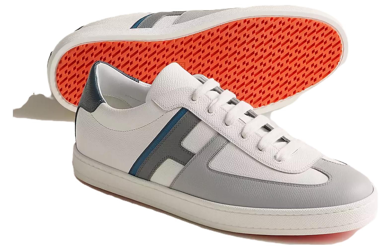 Purchase HERMES愛馬仕 Boomerang 圓頭繫帶 低幫 板鞋 男款 吕西奥灰