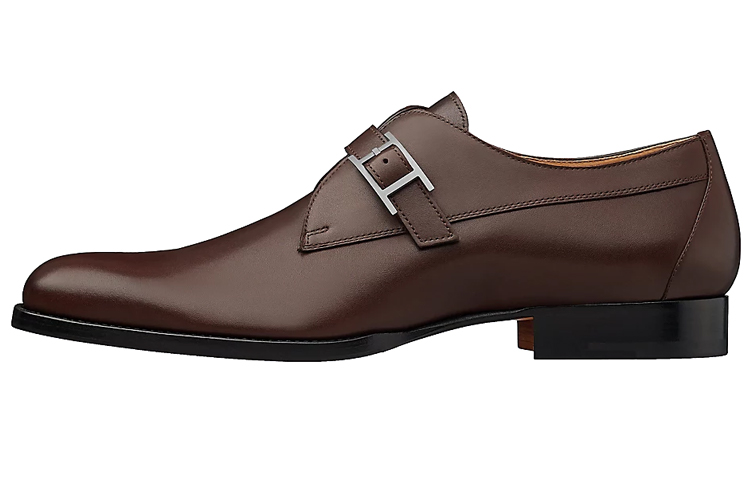 Buy HERMES 愛馬仕 Boris 小牛皮德比鞋 棕褐色