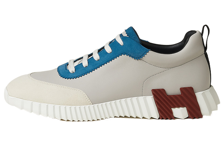 Buy 에르메스 그레이 가죽 로우탑 스니커즈 H221898Z-HGQ