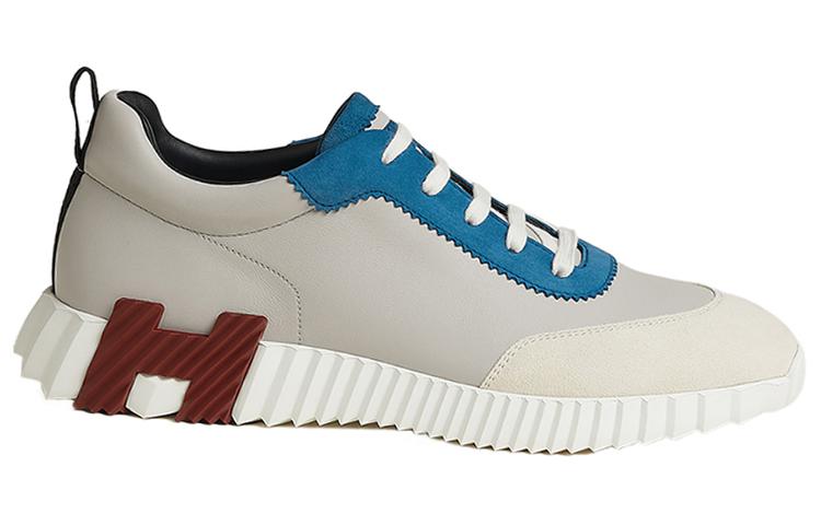 Order 에르메스 그레이 가죽 로우탑 스니커즈 H221898Z-HGQ