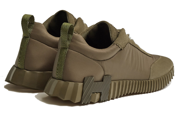 Lookbook HERMES愛馬仕 Bouncing Parachute 系帶 低筒 運動休閒鞋 男款 綠色