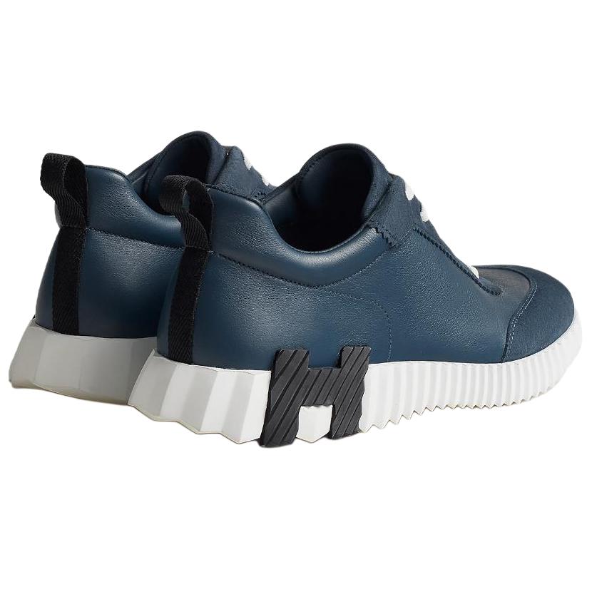 Lookbook HERMES愛馬仕 Bouncing 舒適簡約 低幫 生活休閒鞋 男款 藍色