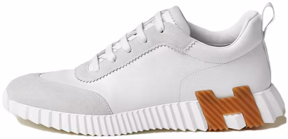 HERMES Bouncing 'White Brown Leather' H221898Z-H92 HERMES Bouncing 'White Brown Leather' H221898Z-H92