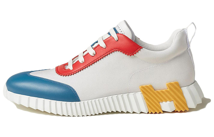 Buy HERMES愛馬仕 Bouncing 圓頭綁帶 低幫 休閒鞋 男款 白色