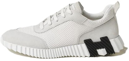 HERMES Bouncing 'White Mesh Lace-Up Low-Top' H232856ZH-90 HERMES Bouncing 'White Mesh Lace-Up Low-Top' H232856ZH-90