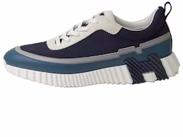 HERMES Bouncing Blue Calfskin Lace-Up Low Top Casual Sneakers H242796Z HI2 HERMES Bouncing Blue Calfskin Lace-Up Low Top Casual Sneakers H242796Z HI2