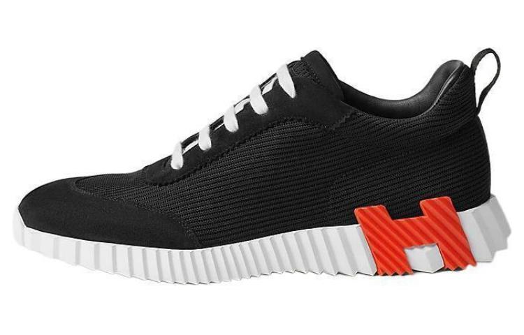 HERMES Bouncing Mesh Low-Top Casual Sneakers Black H231764Z H03