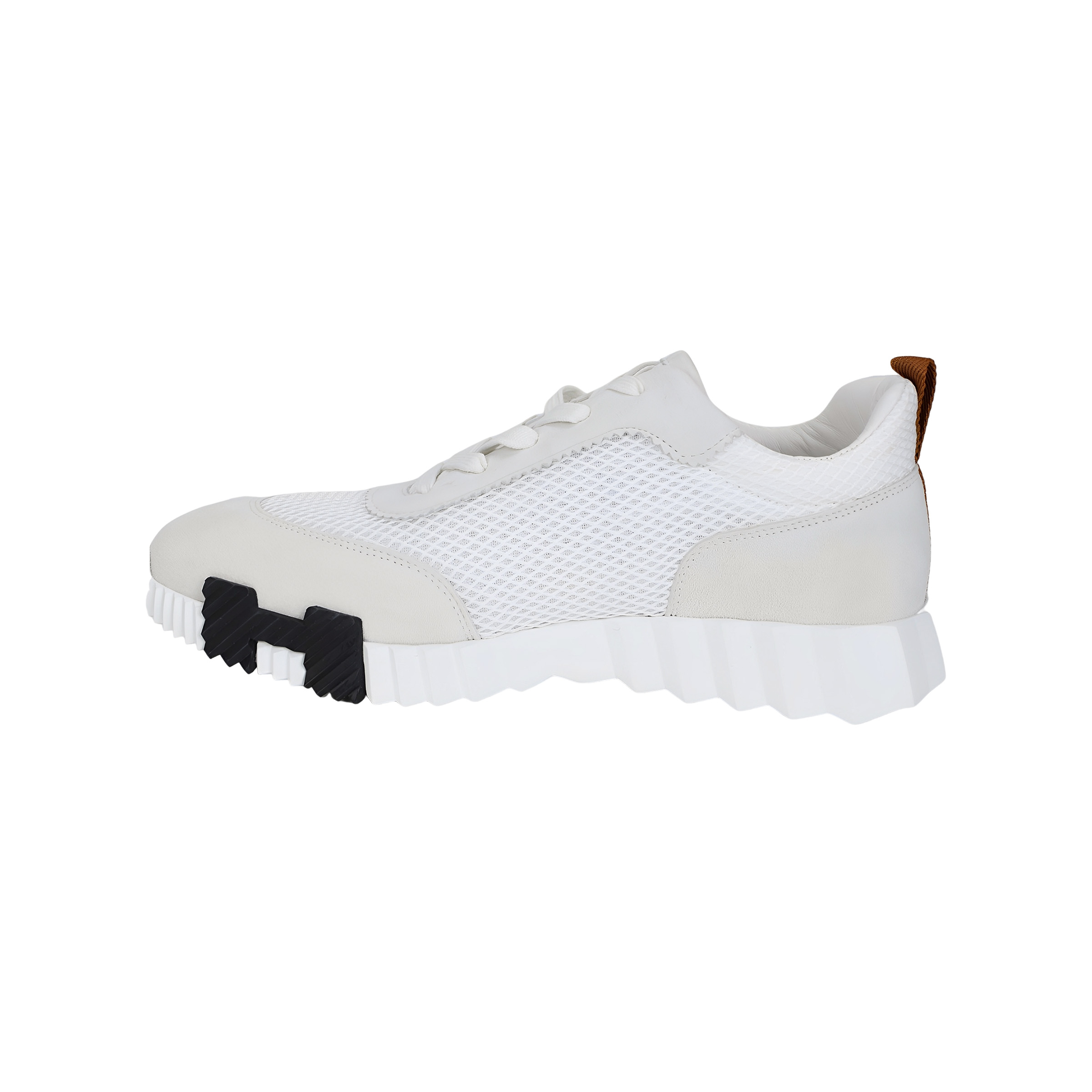 HERMES Bouncing White Slip-On Sneakers Casual Low-Top Shoes. H232856Z H91