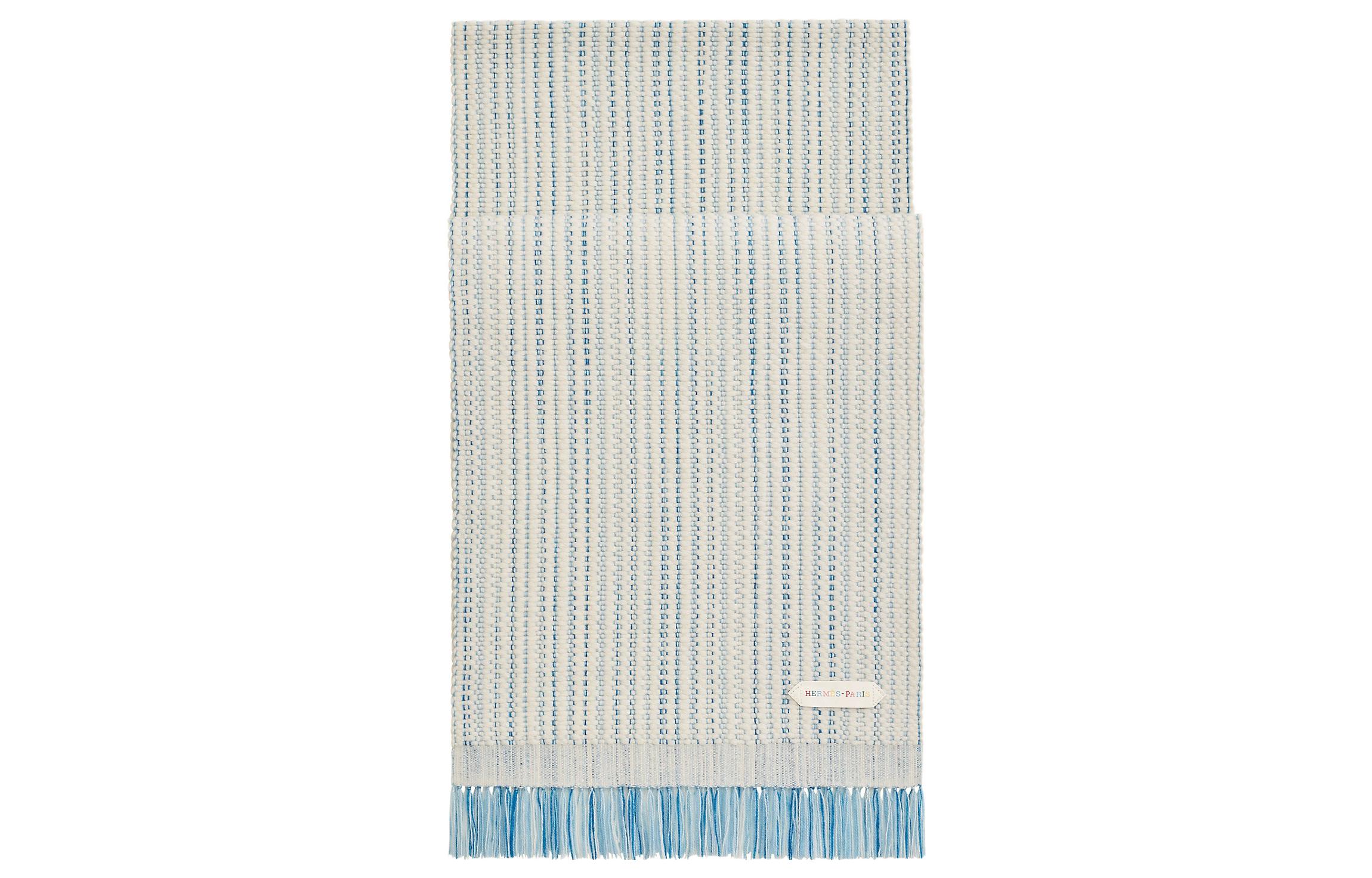 HERMES Boutis Scarf Sky Blue H259087S-02