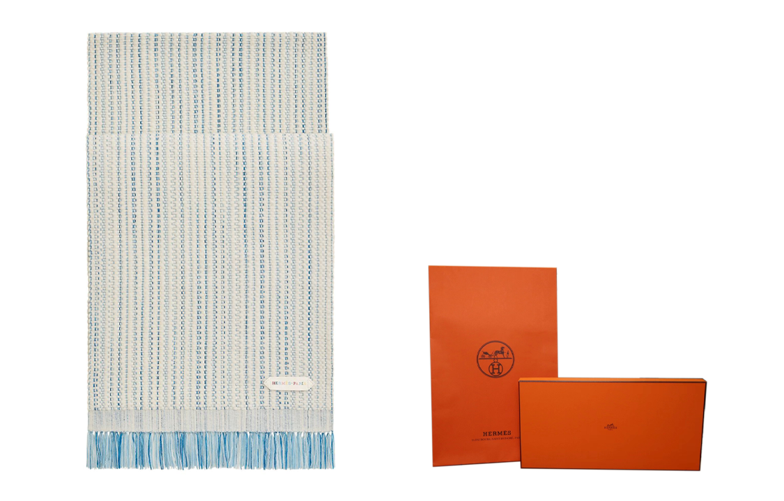 HERMES Boutis Scarf Sky Blue H259087S-02 圖 5