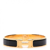 Hermes Bracelet Narrow Clic Clac H Enamel GM Black Hermes Bracelet Narrow Clic Clac H Enamel GM Black
