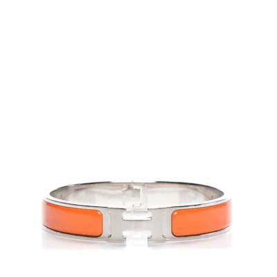 Hermes Bracelet Narrow Clic Clac H Enamel GM Orange