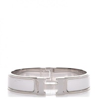 Hermes Bracelet Narrow Clic Clac H Enamel PM White Hermes Bracelet Narrow Clic Clac H Enamel PM White