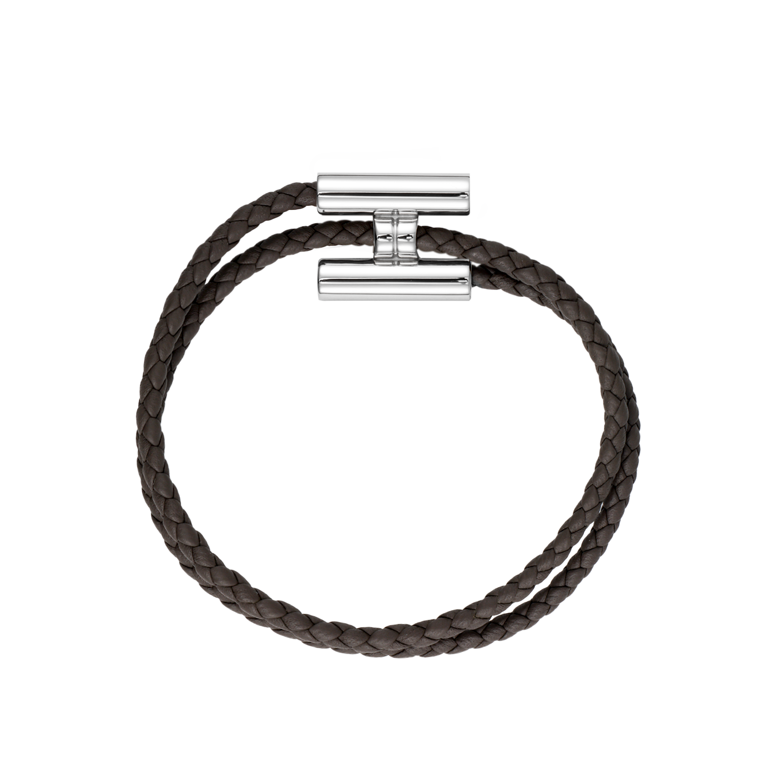 HERMES Braided Calfskin Leather Bracelet for Men H068406FP-8FT3 圖 2