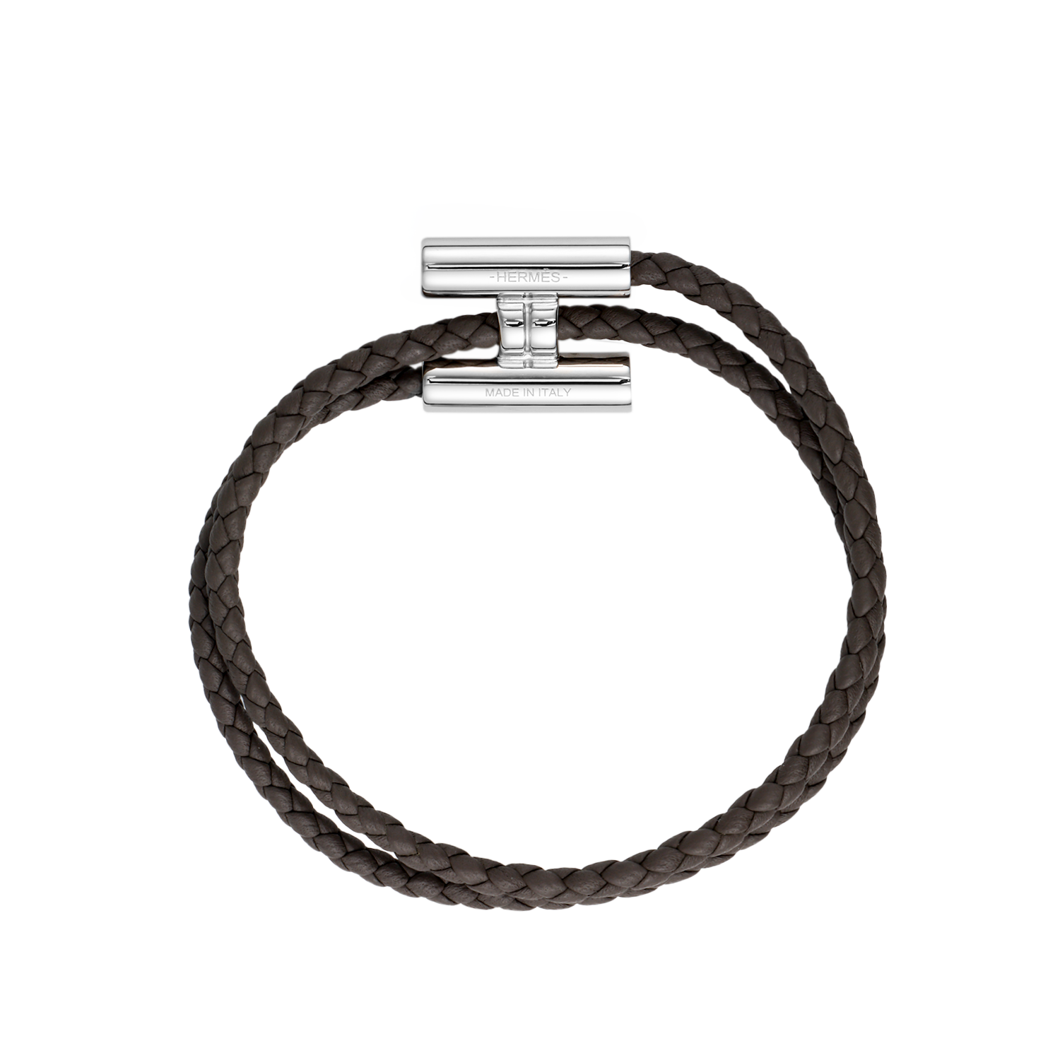 HERMES Braided Calfskin Leather Bracelet for Men H068406FP-8FT3 圖 3
