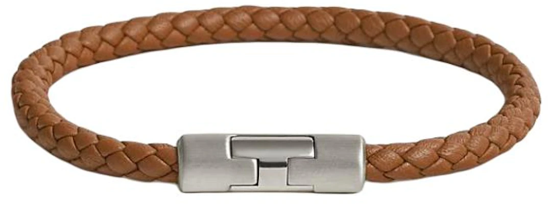 HERMES Braided Leather Bracelet Unisex Couples Style Brown H077324FP37T3 Buy HERMES Braided Leather Bracelet Unisex Couples Style Brown H077324FP37T3