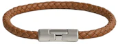 Order HERMES Braided Leather Bracelet Unisex Couples Style Brown H077324FP37T3