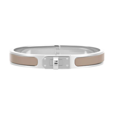 HERMES Brand Logo Bracelet - Unisex Couples Design in Chestnut Color. H200004FP19