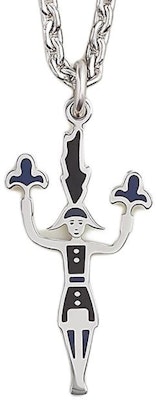 HERMES Brand Logo Metal Necklace Unisex Couple Design in Silver. H100033FPAJ Shop HERMES Brand Logo Metal Necklace Unisex Couple Design in Silver. H100033FPAJ