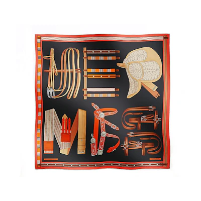 HERMES Branded Silk Scarf Unisex Couple Design in Multiple Colors. H004039s 05