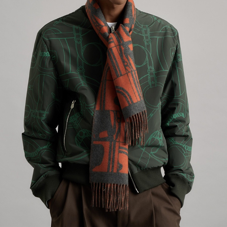 Lookbook HERMES Brides de Gala  Cashmere Casual Fashion Scarf. H393504T 07