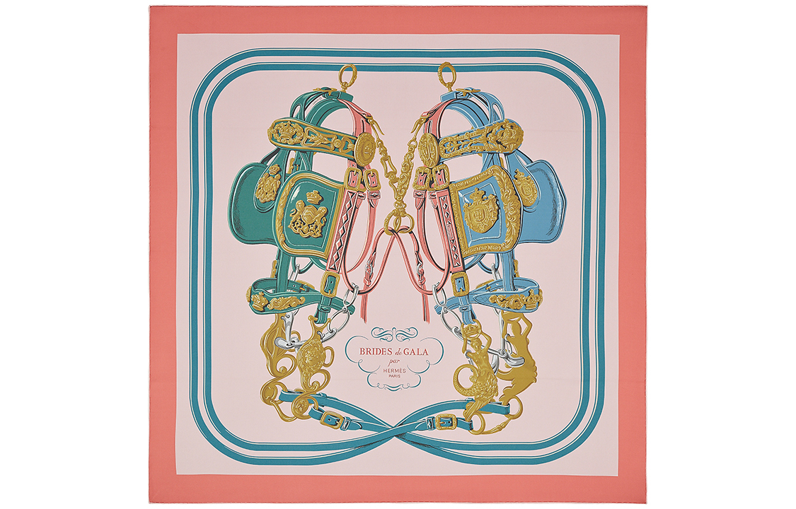 HERMES Brides de Gala Pink Double-Sided Silk Scarf Unisex Luxury Accessory H901266S-02 圖 3