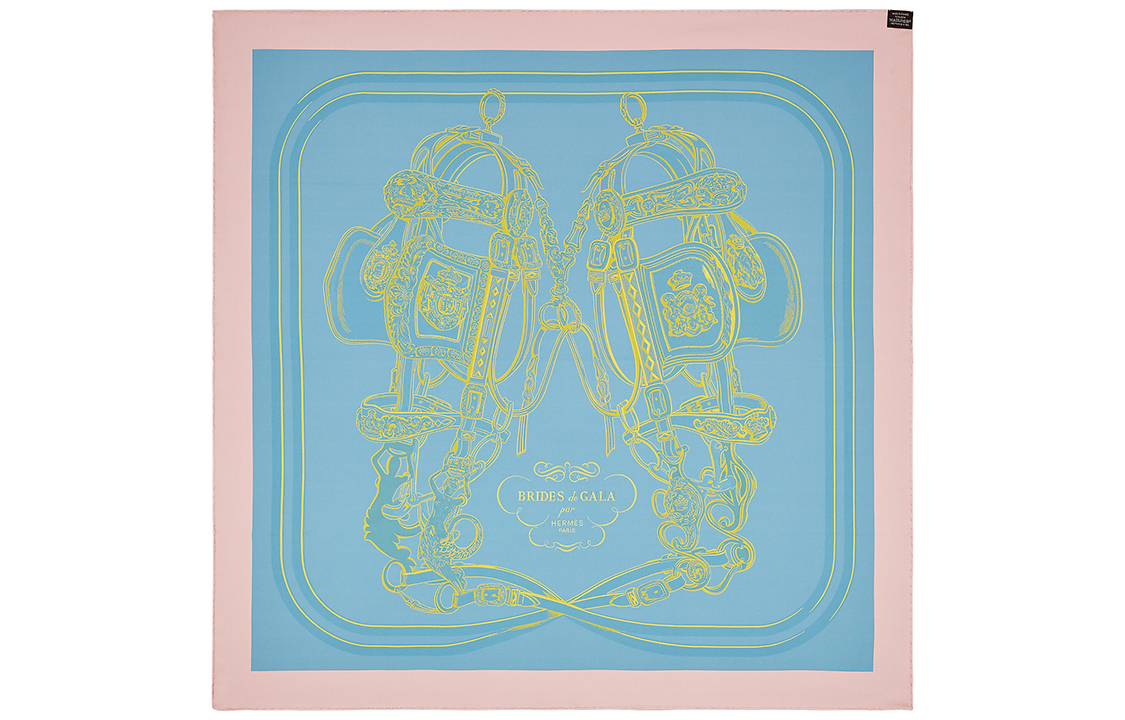 HERMES Brides de Gala Pink Double-Sided Silk Scarf Unisex Luxury Accessory H901266S-02 圖 4