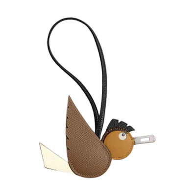HERMES Brown Bird-Shaped Pendant Unisex Couple Accessory. H083885CKAD