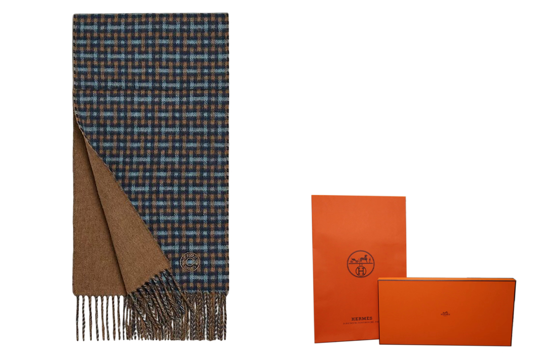 HERMES Brown Unisex Stylish Comfortable Warm Wool Towel. H393821T01 圖 2