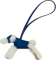Order HERMES Buddy Furry Dog Bag Charm Pendant Blue H083349CAAJ-AJ