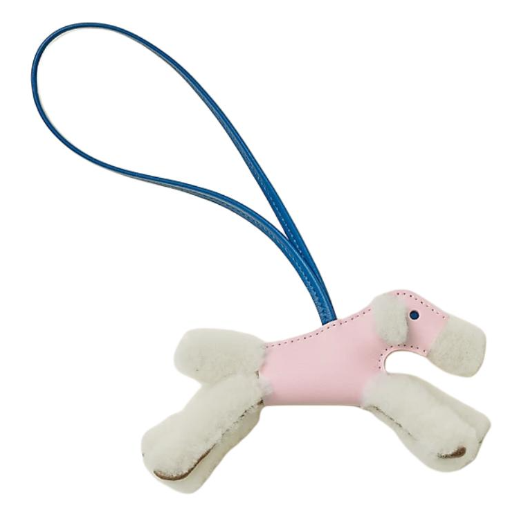 Lookbook HERMES Budy Multicolor Lambskin Keychain Pink Unisex Couple Style. H083349CABJ