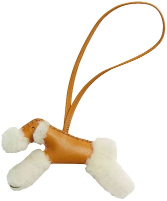 HERMES Budy Terrier Fox Leather Bag Charm Yellow/White Unisex Couples Style. H083349CAAK Buy HERMES Budy Terrier Fox Leather Bag Charm Yellow/White Unisex Couples Style. H083349CAAK