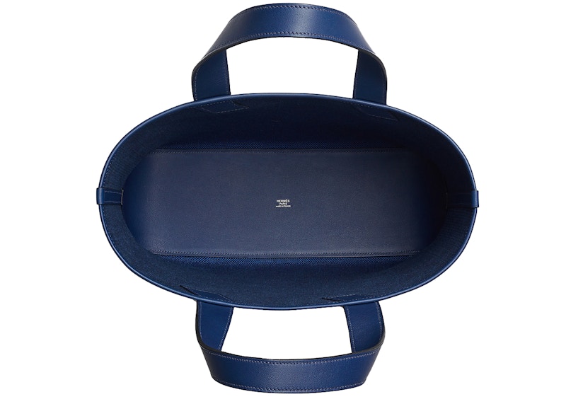 Order Tas Hermes Cabas H en Biais 40 Biru Prancis/Hitam/Biru Safir.