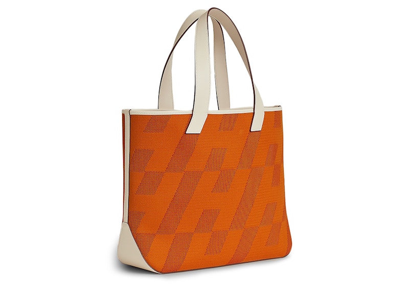 Hermes Cabas H en Biais 40 bag Feu/Framboise/Nata