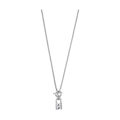 HERMES Cadenas Kelly Pendant Silver Necklace Unisex Couple Jewelry H104140B-00