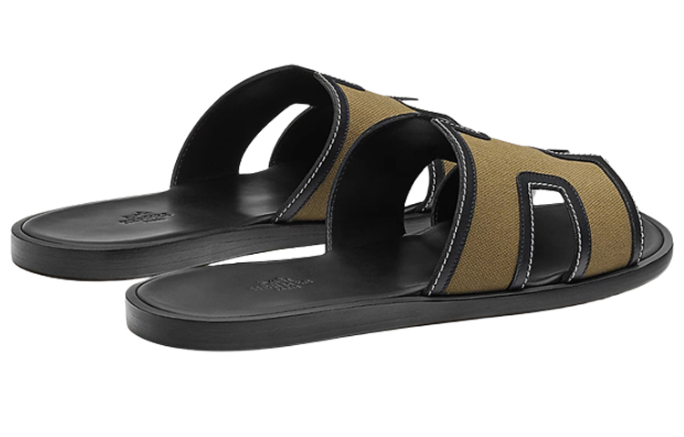 HERMES Calfskin Fashion Sandals 'Black Brown' 圖 3
