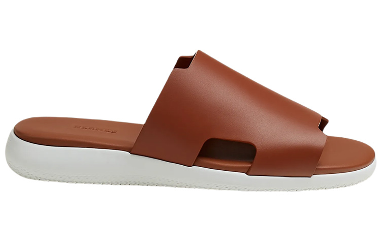 Order HERMES Kasut Mule Kulit Anak Lembu 'Coklat' H221854Z-H03