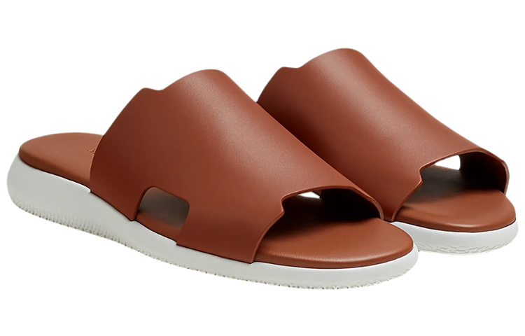 Lookbook HERMES Kasut Mule Kulit Anak Lembu 'Coklat' H221854Z-H03