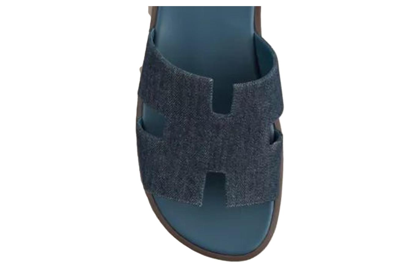 HERMES Calfskin Sandals 'Navy Blue' 圖 4