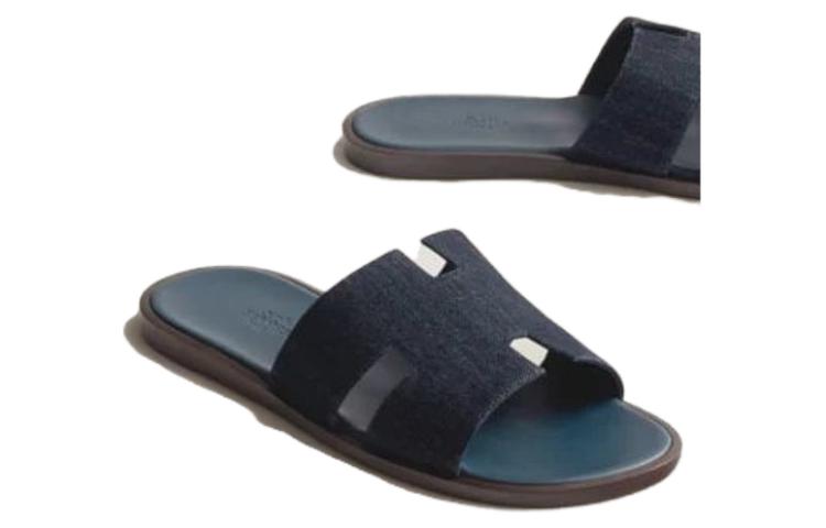 HERMES Calfskin Sandals 'Navy Blue' 圖 6