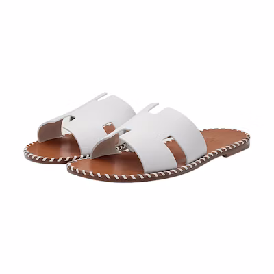 HERMES Calfskin Sandals 'White'