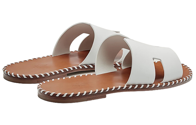 HERMES Calfskin Sandals 'White' 圖 3