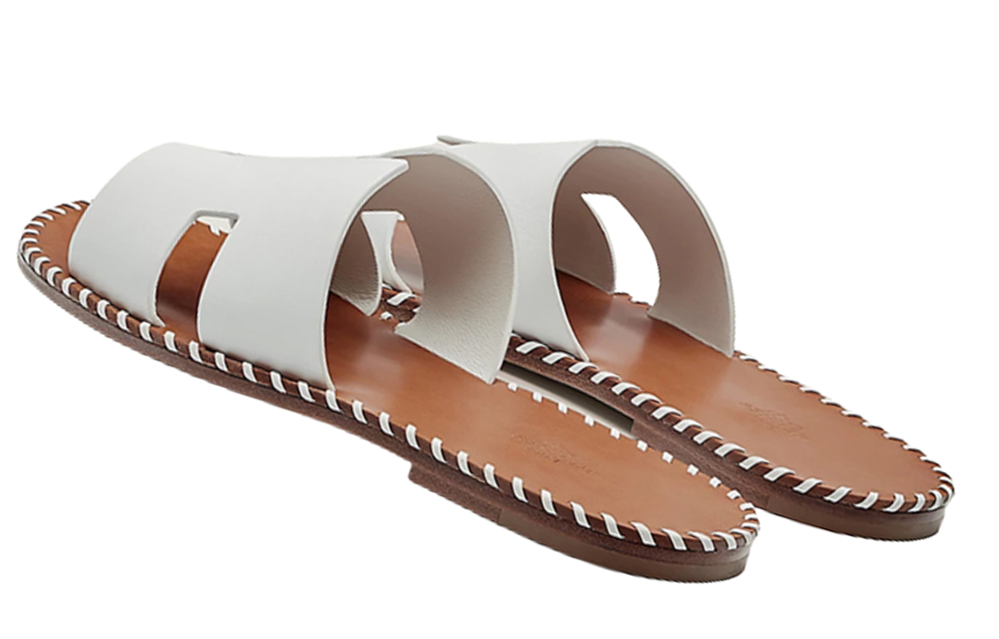 HERMES Calfskin Sandals 'White' 圖 4