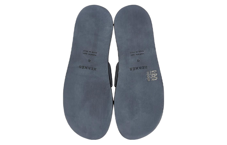 Shop 에르메스 심플리스틱 블루 송아지 가죽 슬라이드 H221824Z-HGT