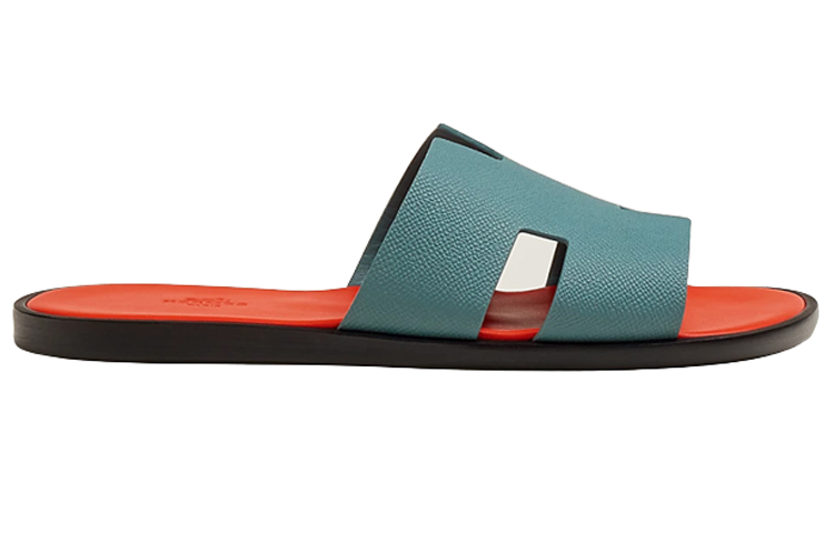 Order HERMES 小牛皮拖鞋 '蓝橘' H221824Z-H7Q