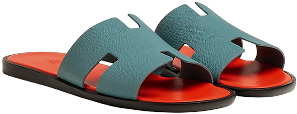 HERMES 小牛皮拖鞋 '蓝橘' H221824Z-H7Q Lookbook HERMES 小牛皮拖鞋 '蓝橘' H221824Z-H7Q