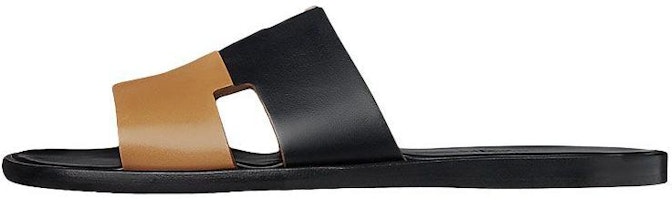 HERMES Calfskin Slippers 'Black Brown' H172460Z-H31 HERMES Calfskin Slippers 'Black Brown' H172460Z-H31